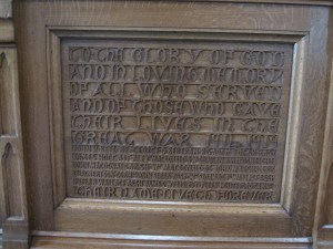 Communion table inscription (2)